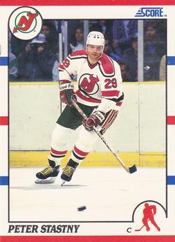 1990-91 Score Hottest and Rising Stars #48 Peter Stastny Front