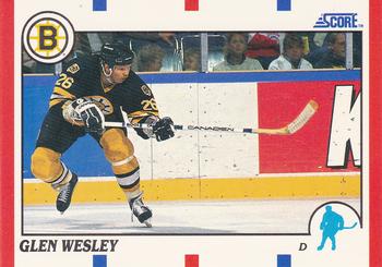 1990-91 Score Hottest and Rising Stars #57 Glen Wesley Front