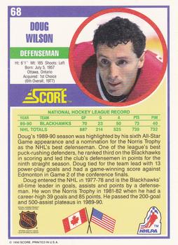 1990-91 Score Hottest and Rising Stars #68 Doug Wilson Back