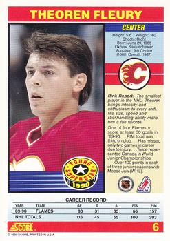 Theoren Theo Fleury Autographed 1990-91 Topps Card #386 Calgary Flames  SKU #150157 - Mill Creek Sports