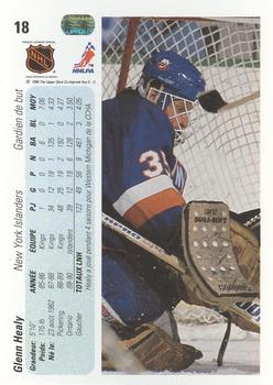 1990-91 Upper Deck French #18 Glenn Healy Back