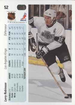 1990-91 Upper Deck French #52 Larry Robinson Back