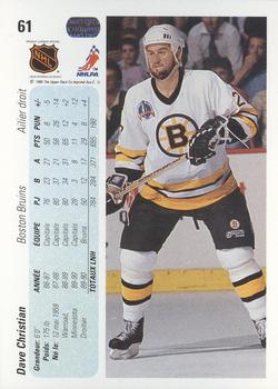1990-91 Upper Deck French #61 Dave Christian Back
