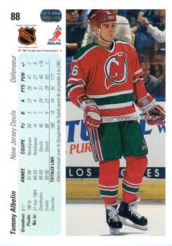 1990-91 Upper Deck French #88 Tommy Albelin Back