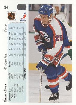 1990-91 Upper Deck French #94 Thomas Steen Back