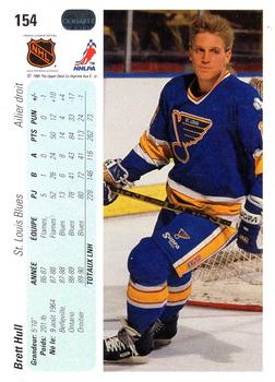 1990-91 Upper Deck French #154 Brett Hull Back