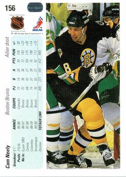 1990-91 Upper Deck French #156 Cam Neely Back