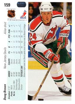 1990-91 Upper Deck French #159 Doug Brown Back