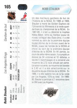 1990-91 Upper Deck French #165 Robb Stauber Back