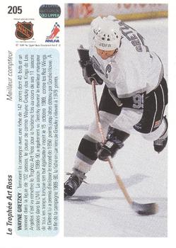 1990-91 Upper Deck French #205 Wayne Gretzky Back