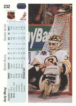 1990-91 Upper Deck French #232 Andy Moog Back