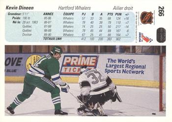 1990-91 Upper Deck French #266 Kevin Dineen Back