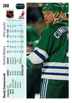 1990-91 Upper Deck French #268 Randy Cunneyworth Back