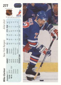 1990-91 Upper Deck French #277 Mike Gartner Back