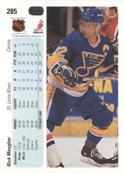1990-91 Upper Deck French #285 Rick Meagher Back
