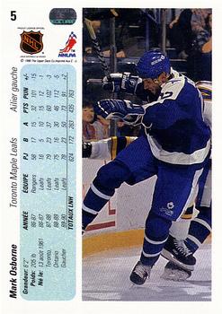 1990-91 Upper Deck French #5 Mark Osborne Back