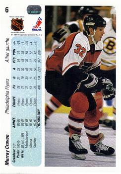 1990-91 Upper Deck French #6 Murray Craven Back
