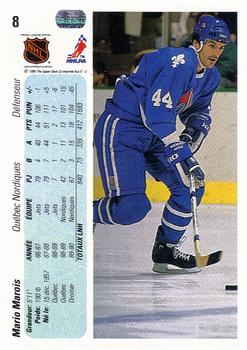 1990-91 Upper Deck French #8 Mario Marois Back