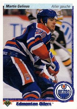 1990-91 Upper Deck French #23 Martin Gelinas Front