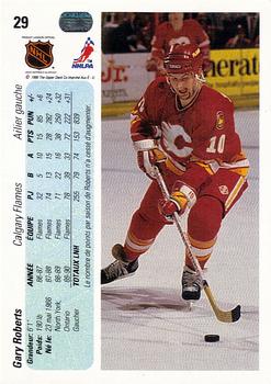1990-91 Upper Deck French #29 Gary Roberts Back