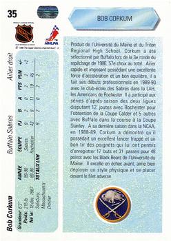 1990-91 Upper Deck French #35 Bob Corkum Back