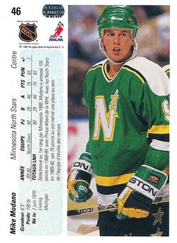 1990-91 Upper Deck French #46 Mike Modano Back
