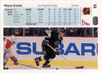 1990-91 Upper Deck French #54 Wayne Gretzky Back