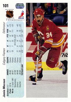 1990-91 Upper Deck French #101 Jamie Macoun Back