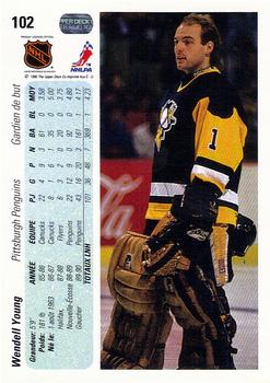 1990-91 Upper Deck French #102 Wendell Young Back