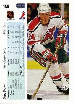 1990-91 Upper Deck French #159 Doug Brown Back