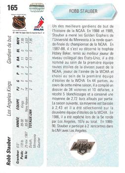 1990-91 Upper Deck French #165 Robb Stauber Back