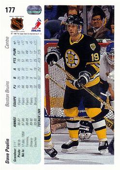 1990-91 Upper Deck French #177 Dave Poulin Back
