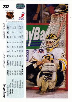 1990-91 Upper Deck French #232 Andy Moog Back