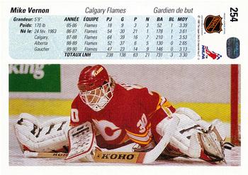 1990-91 Upper Deck French #254 Mike Vernon Back