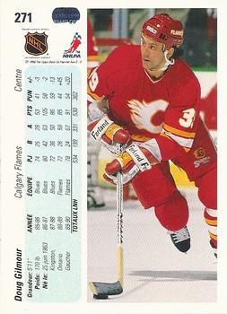1990-91 Upper Deck French #271 Doug Gilmour Back