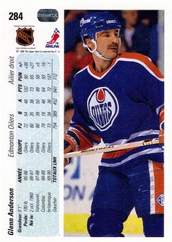 1990-91 Upper Deck French #284 Glenn Anderson Back