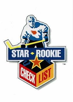 1990-91 Upper Deck French #350 Star Rookie Checklist Front