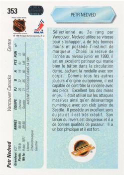 1990-91 Upper Deck French #353 Petr Nedved Back