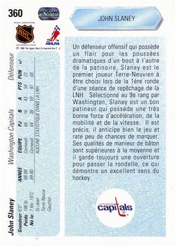 1990-91 Upper Deck French #360 John Slaney Back