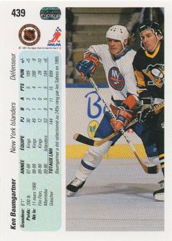 1990-91 Upper Deck French #439 Ken Baumgartner Back