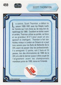 1990-91 Upper Deck French #459 Scott Thornton Back