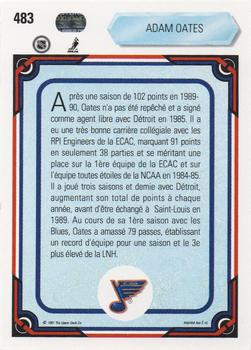 1990-91 Upper Deck French #483 Adam Oates Back