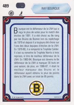 1990-91 Upper Deck French #489 Ray Bourque Back