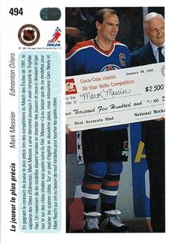 1990-91 Upper Deck French #494 Mark Messier Back