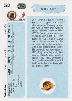 1990-91 Upper Deck French #528 Robert Kron Back