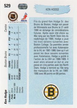 1990-91 Upper Deck French #529 Ken Hodge Back