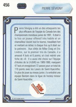 1990-91 Upper Deck French #456 Pierre Sevigny Back