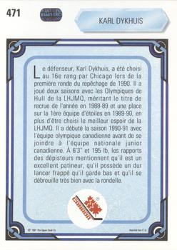 1990-91 Upper Deck French #471 Karl Dykhuis Back