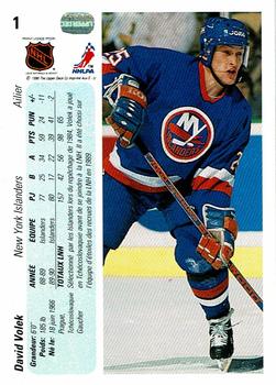 1990-91 Upper Deck French #1 David Volek Back