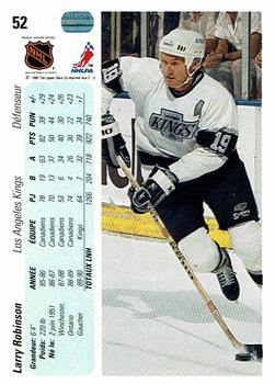 1990-91 Upper Deck French #52 Larry Robinson Back